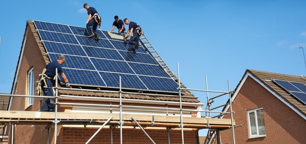 Our history - solar installation team in the UK